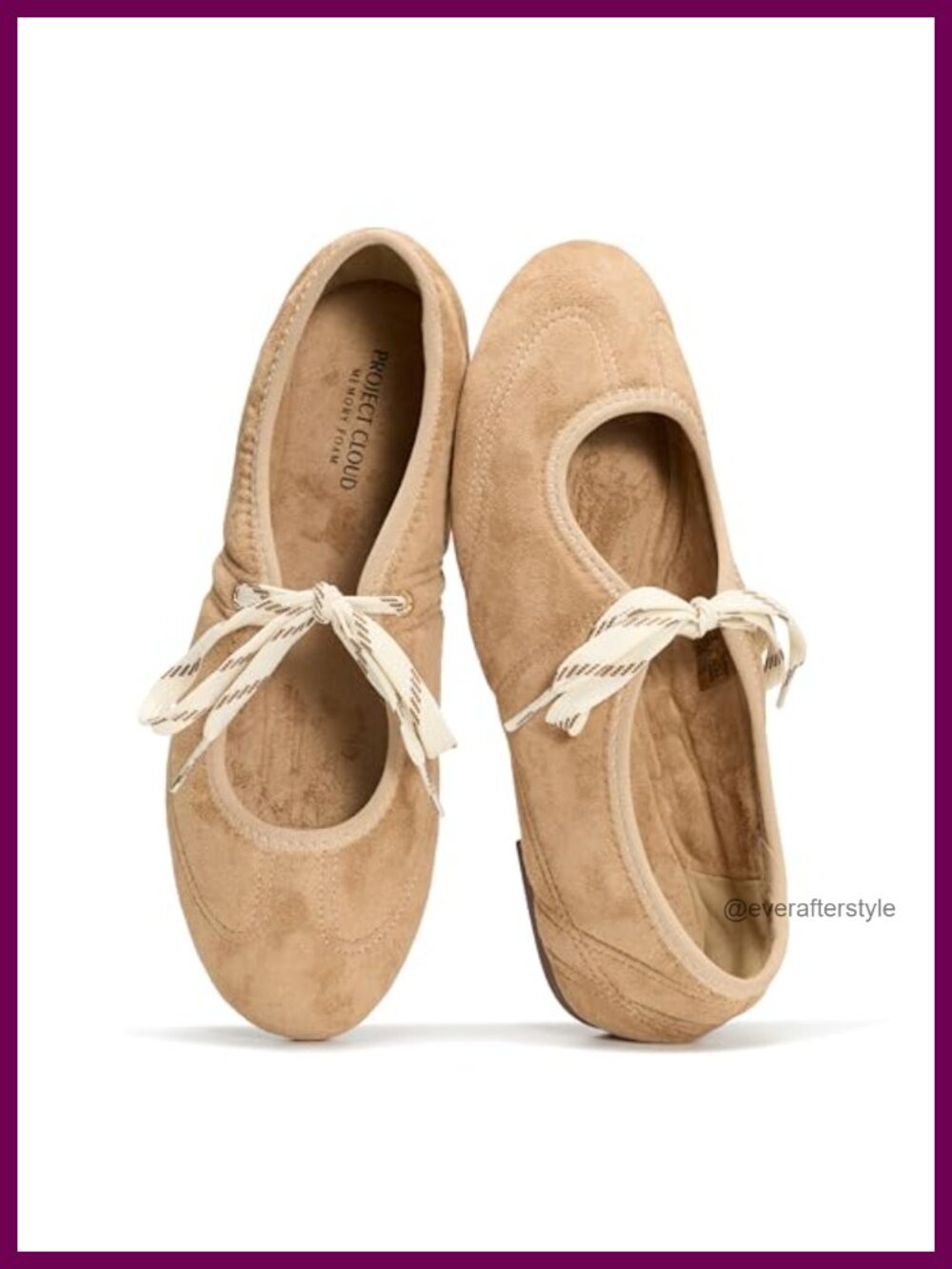 Mary Jane Ballet Flats Women Alternative Leather Memory Foam Comfortable